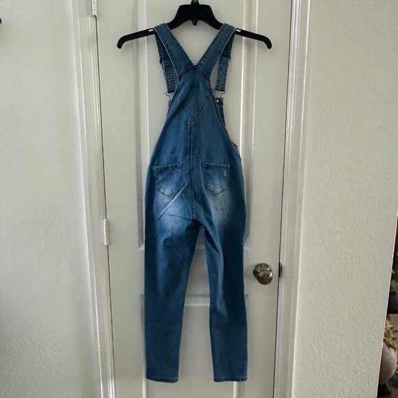 Kids Denim Distressed Overalls Cuties Fashion Size 10 Adjustable Straps Cotton B - Picture 2 of 7